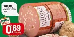 Crai Fiorucci mortadella con pistacchi aroma l'etto offerta