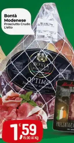 Crai Bontà modenese prosciutto crudo l'etto offerta