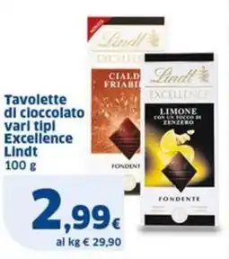 Sigma Tavolette di cioccolato Excellence Lindt offerta