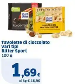 Sigma Tavolette di cioccolato Ritter Sport offerta