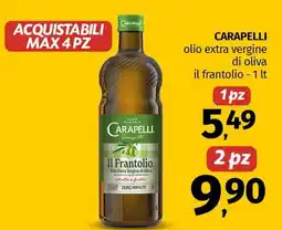 Pam CARAPELLI olio extra vergine di oliva il frantolio offerta