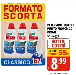 Tigros Detersivo liquido pulito profondo DIXAN offerta
