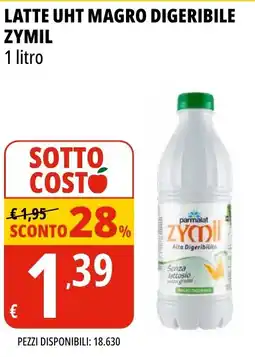 Tigros Latte uht magro digeribile ZYMIL offerta