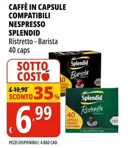 Tigros Caffè in capsule compatibili nespresso SPLENDID offerta
