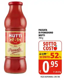 Tigros Passata di pomodoro MUTTI offerta