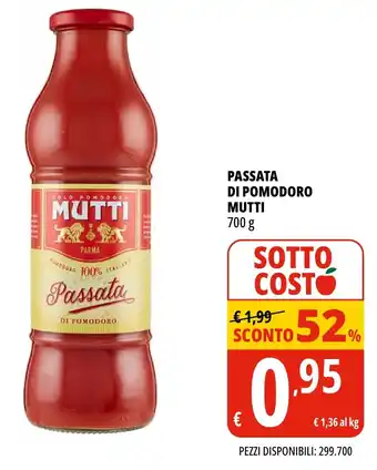 Tigros Passata di pomodoro MUTTI offerta