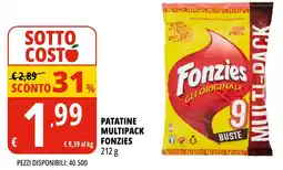 Tigros Patatine multipack FONZIES offerta
