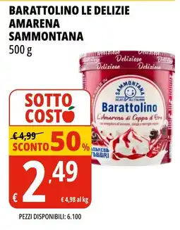 Tigros Barattolino le delizie amarena SAMMONTANA offerta