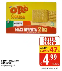 Tigros Biscotto classico ORO SAIWA offerta