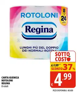 Tigros Carta igienica rotoloni REGINA offerta