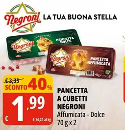 Tigros Pancetta a cubetti NEGRONI offerta