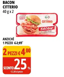 Tigros Bacon CITTERIO 2 pezzi offerta