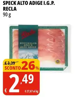 Tigros Speck alto adige i.g.p. RECLA offerta
