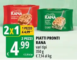 Tigros Piatti pronti RANA offerta