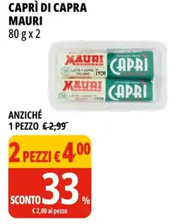 Tigros Caprì di capra MAURI 2 pezzi offerta