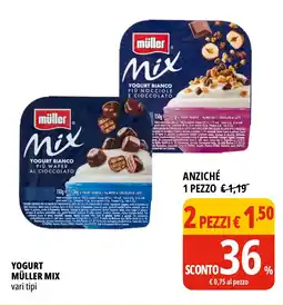 Tigros Yogurt müller mix 2 pezzi offerta