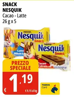 Tigros Snack nesquik NESTLE offerta