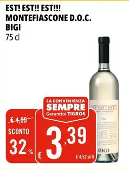 Tigros Est! est!! est!!! montefiascone d.o.c. BIGI offerta