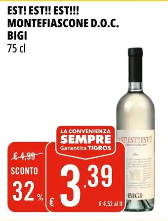 Tigros Est! est!! est!!! montefiascone d.o.c. BIGI offerta