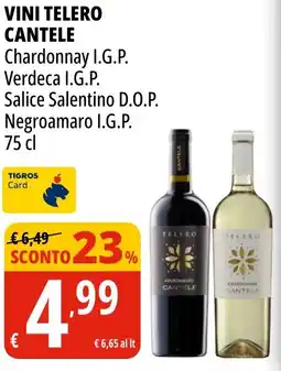 Tigros Vini telero CANTELE offerta