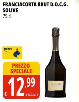 Tigros Franciacorta brut d.o.c.g. SOLIVE offerta