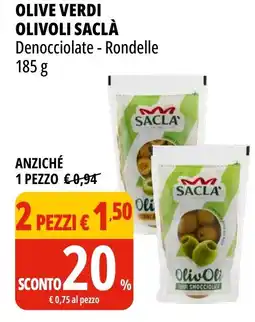 Tigros Olive verdi olivoli SACLÀ offerta