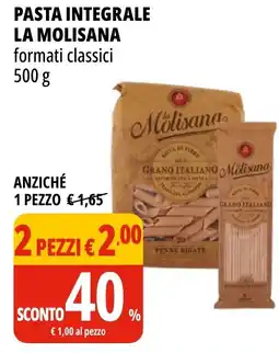 Tigros Pasta integrale LA MOLISANA offerta