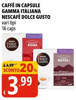 Tigros Caffè in capsule gamma italiana nescafè dolce gusto offerta