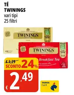 Tigros Té TWININGS offerta