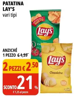 Tigros Patatina LAY'S 2 pezzi offerta