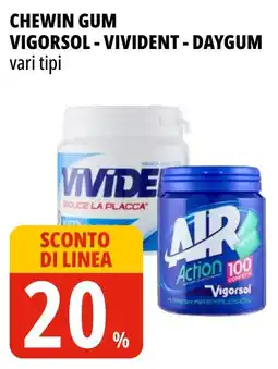 Tigros Chewin gum VIGORSOL - VIVIDENT - DAYGUM offerta