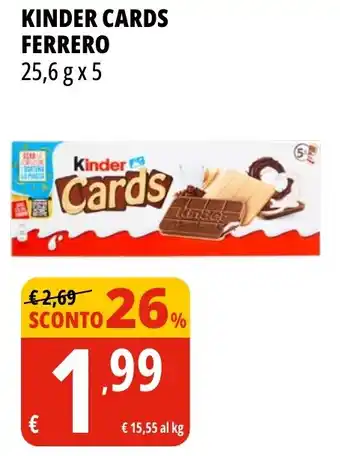 Tigros Kinder cards FERRERO offerta