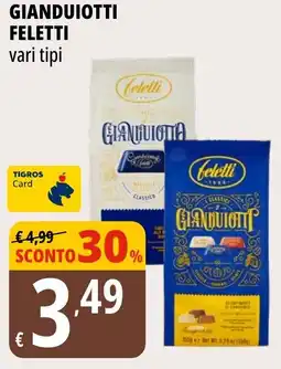 Tigros Gianduiotti FELETTI offerta
