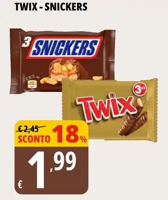 Tigros TWIX-SNICKERS offerta