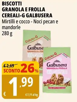 Tigros Biscotti granola e frolla cereali-G GALBUSERA offerta