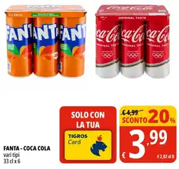 Tigros FANTA-COCA COLA offerta