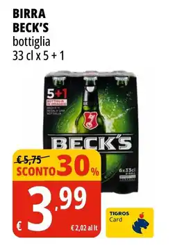 Tigros Birra BECK'S offerta
