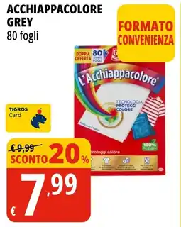 Tigros Acchiappacolore GREY 80 fogli offerta