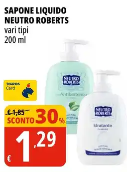 Tigros Sapone liquido NEUTRO ROBERTS offerta