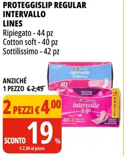 Tigros Proteggislip regular intervallo LINES 2 pezzi offerta