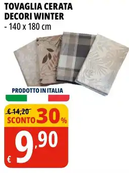 Tigros Tovaglia cerata decori winter offerta