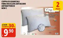 Tigros Coppia di guanciali fibra riciclata antiacaro antibatterico new C offerta