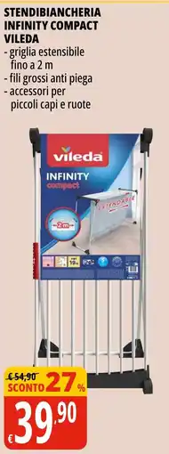 Tigros Stendibiancheria infinity compact VILEDA offerta