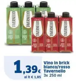 Sigma Vino in brick bianco/rosso Tavernello offerta