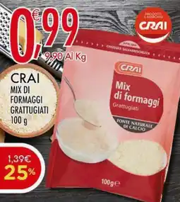 Crai Crai mix di formaggi grattugiati offerta