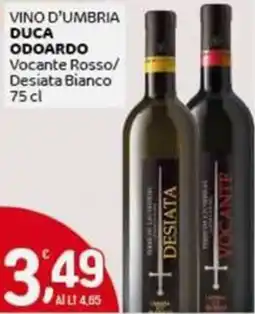 Crai Vino d'umbria DUCA ODOARDO offerta