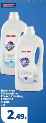 Sigma Detersivo Salvacolore Fresco Classico/ Lavanda Sigma offerta