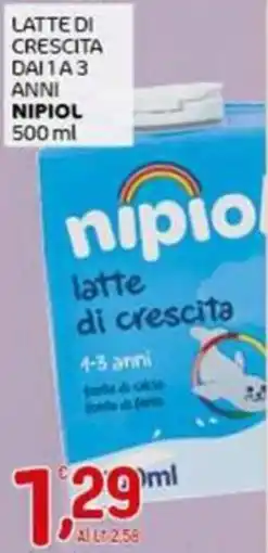 Crai Latte di crescita dai1a3 anni NIPIOL offerta