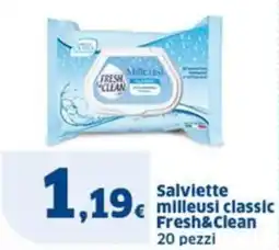 Sigma Salviette milleusi classic Fresh&Clean offerta