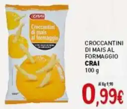 Crai Croccantini di mais al formaggio CRAI offerta